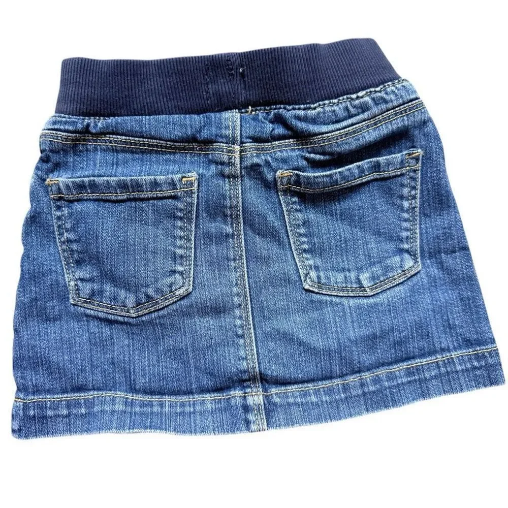 Toddler Girls Old Navy Rib Denim 2013  Jean Skirt Skort - Sz 4T